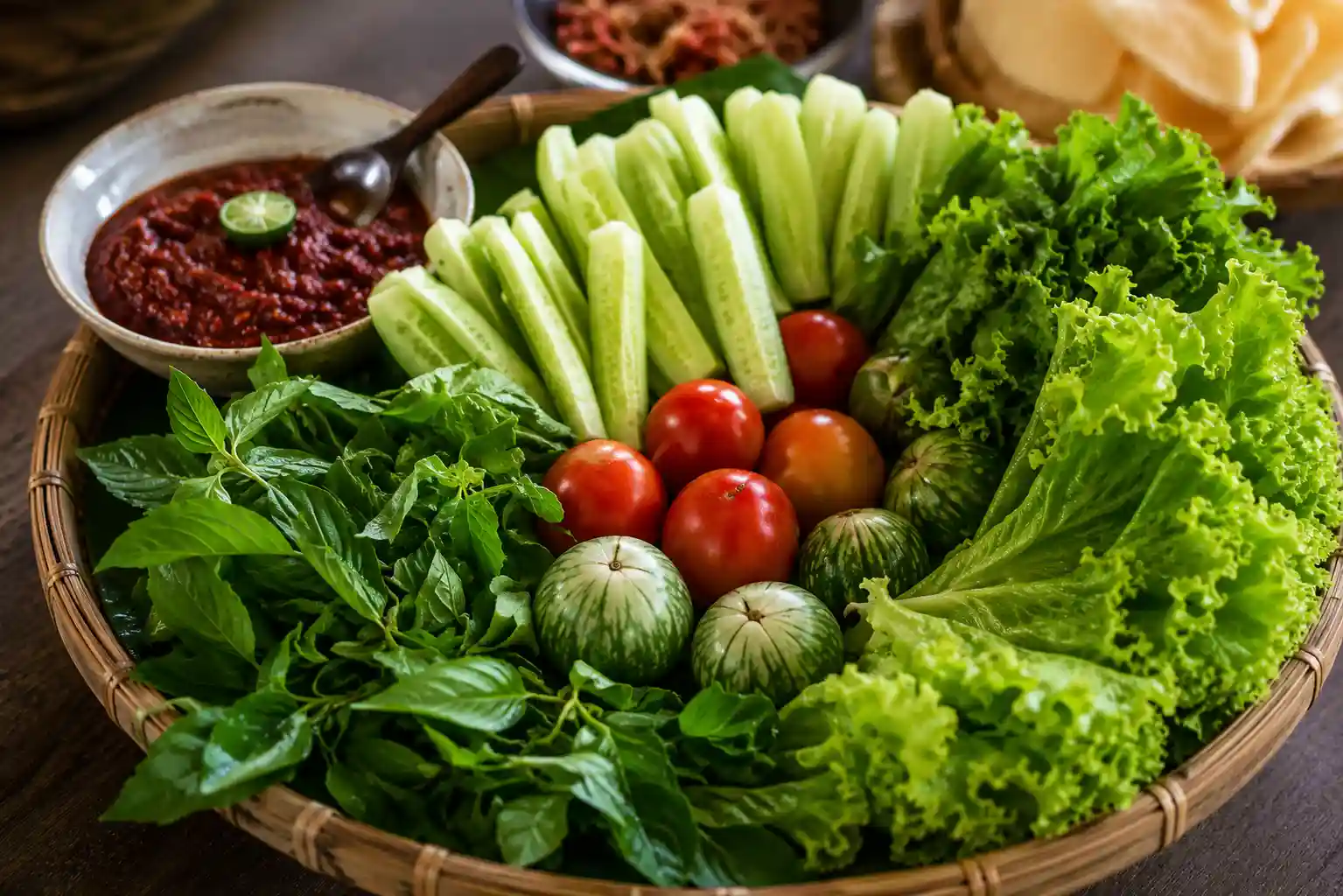 Fresh ingredients from garden at Farmstay Manangel