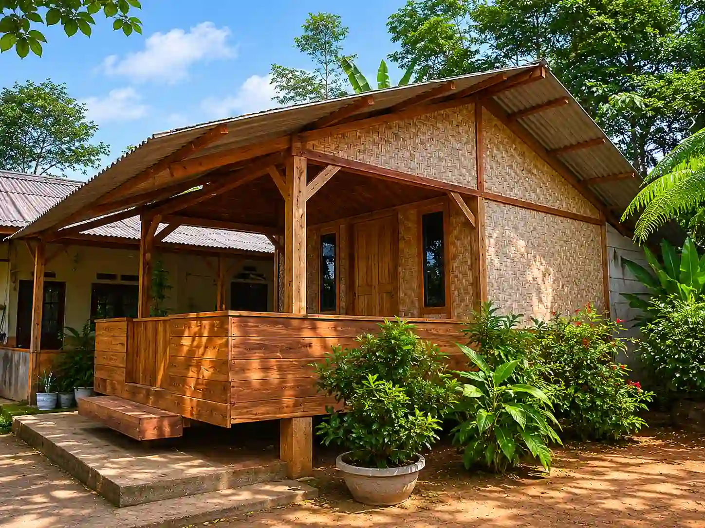 Sundanese Chalet - Luxury traditional chalet at Farmstay Manangel