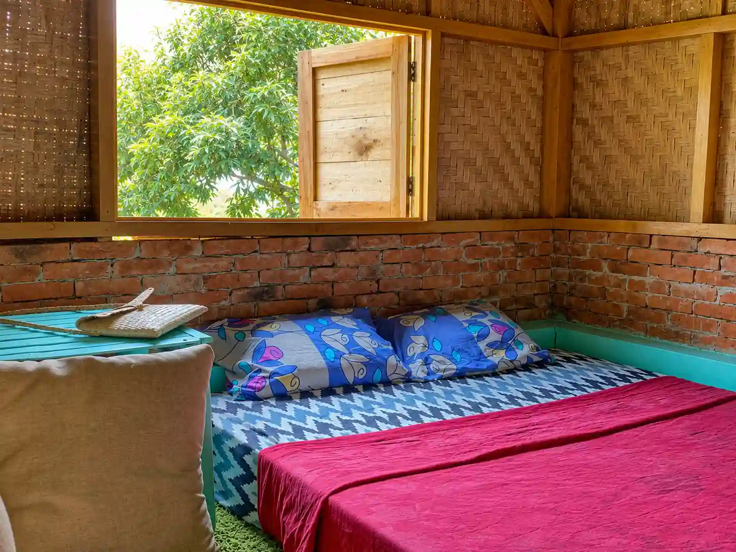 Abah Room - Traditional bamboo house at Farmstay Manangel